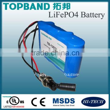 Hot Sale!! Lithium (LiFePO4) Battery 12V 3AH with PCM for emergency lighting/medical devices