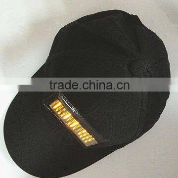 Scrolling message led running cap