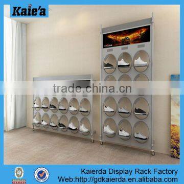 sport shoe wall mounted display shelf,sports shoes display shelf