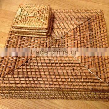 Square Rattan Placemats / Coasters