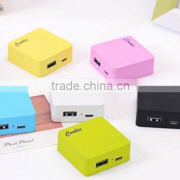 slim mini universal portable square power bank 2800 mah li-polymer battery mobile power
