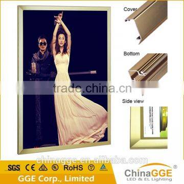 Long using life snap aluminum edge display light box for cabinet restaurant
