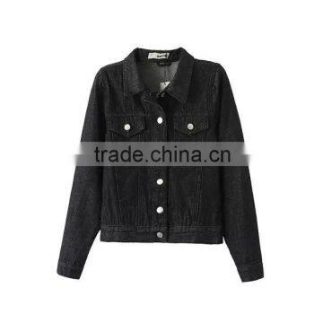 woman clothing classical denim jacket