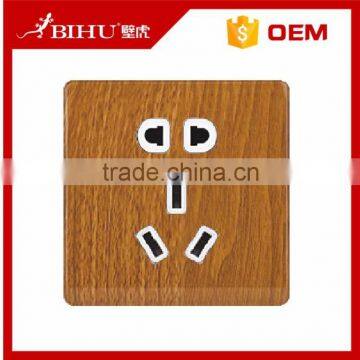 High Fashion Wood Grain Switch Socket With Neon for UK, Universal, 2 Pin and 3 Pin photo-4