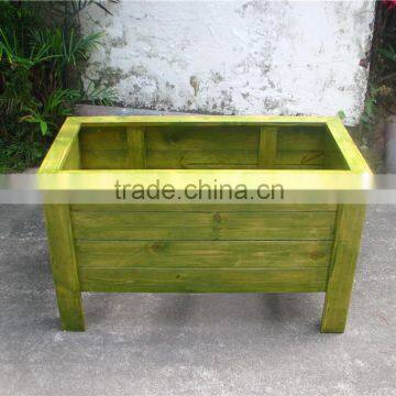 Pine wood outdoor planter wooden planter