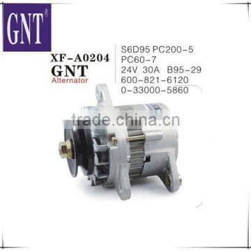 excavator parts 0-33000-5860 PC200-5 6D95 alternator