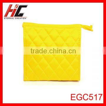 Yellow nylon clear makeup bag for cheap price