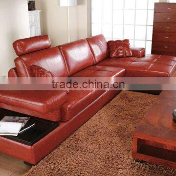 Arab Style Pure Leather Corner Sofa With Wooden Table Quality Choice Supplier's Choice photo-2