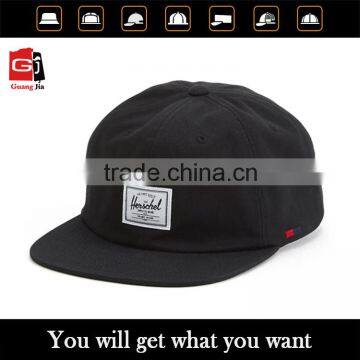 Flat Brim Black Snapback Hat/ Flat Embroidey Custom Snapback Wholesale