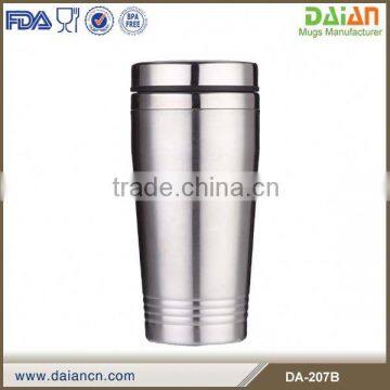 Custom printed 18/8 stainless steel thermal coffee mug 450ml