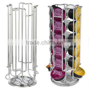 Coffee Pod Holder Rotating Revolving Rack Tower Capsule Stand