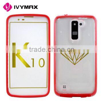 Factory price TPU phone case for LG K10,ultra-thin transparent clear case for LG K10