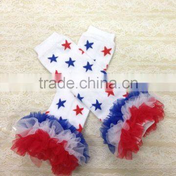 Wholesale Boutique Kaiya Baby Christmas Knitted Chevron Ruffle Leg Warmer photo-3