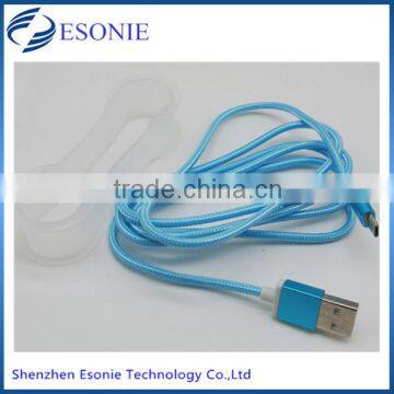 Alibaba China Aluminum Connector Braided Micro USB Charger cable for smartphone