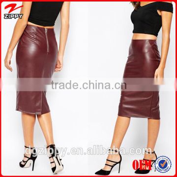 Faux Leather latest skirt design pictures , leather skirt