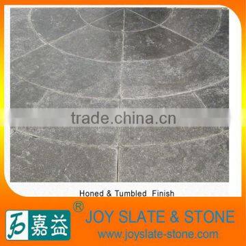 Non-radiation mixed size black limestone floor tile