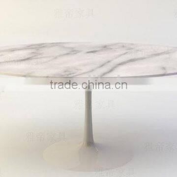 Marble top Eero Saarinen oval dining table replica