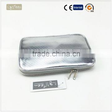 PU silver white fashionable promotional make-up bag make-up bag make-up bag make-up bag make-up bag