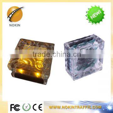 Crystal glass outdoor solar powered garden lights led underground light