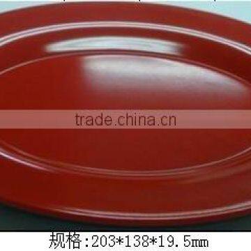 Melamine janpanese style two color plastic oval plates