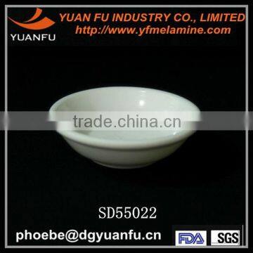 White melamine soy sauce dish