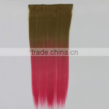 Wholesale Straight Synthetic Ombre Clip in Hair Extensions