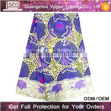 2016 Wholesale New Product High Quality 100% Cotton Lace Fabric African Emerald Green Switzerland