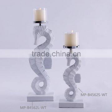 New Arrival Polyresin Candle Holder, Sea Horse Candle Holders for Wedding                        
                                                Quality Choice