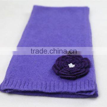 Top quality beautiful purple knitted rabbit fur scarf