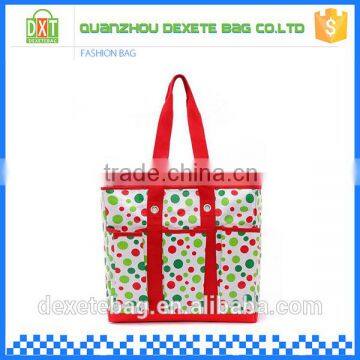 2015 Wholesale large customized fancy printed polyester beach tote bag