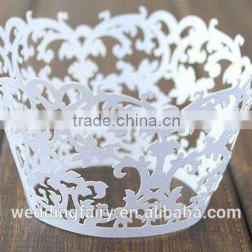 Latest simple design laser cut wedding cupcake wrapper wholesale