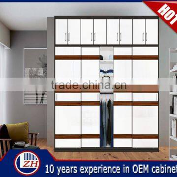 New arrival acrylic bedroom wardrobe sliding door designs