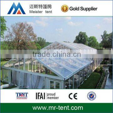 15m clear marquee party tent with durable clear roof and side walls