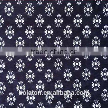 Polyester Korea Spandex Simple Pattern White Flower Super Soft Velvet