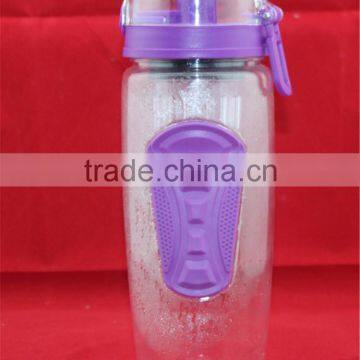 1000ml tritan joyshaker fruit infuser water bottle with dust cover