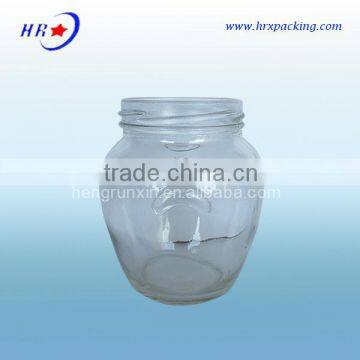 round glass candle jar