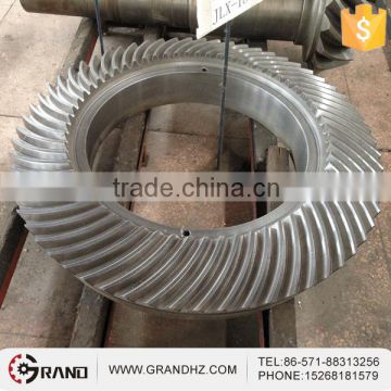 Processing large/small diameter steel bevel gear used in industry machinery