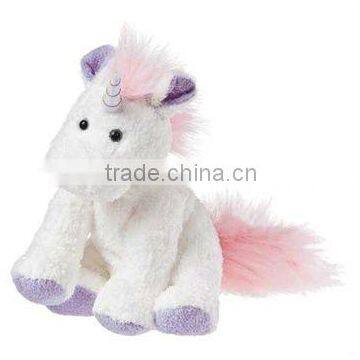 9" soft and cute pink and white Sweet Yvonne Unicorn Plush Baby Toy