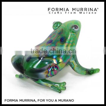 Green Murano Glass Frog Handmade Giftware for Sale