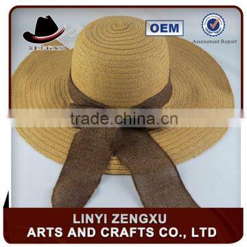 cheap fashion floppy lady wide brim honeycomb paper hat