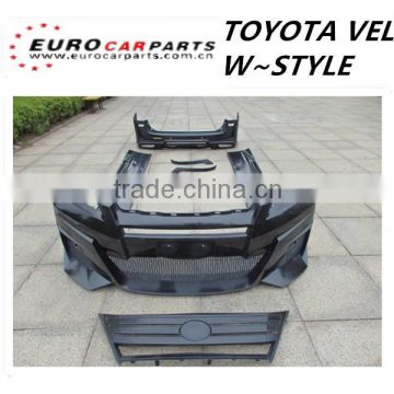 hot new arrival body kit fit for toyota VEL~ w-style