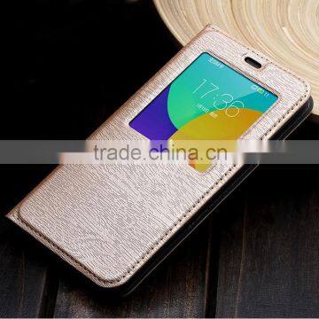 2015 New arrive leather flip case for wiko ridge fab 4g