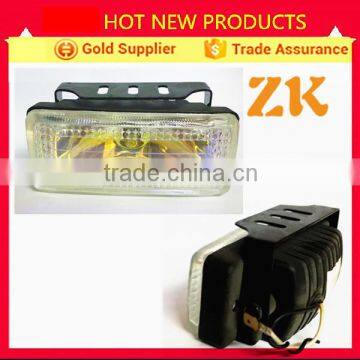 Auto lamp factory 12 voltage square yellow heavy truck car driving fog light halogen lamp spot light 100W