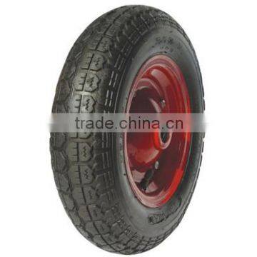 3.50-7 pneumatic rubber wheel/ metal rim wheel/ rubber tire