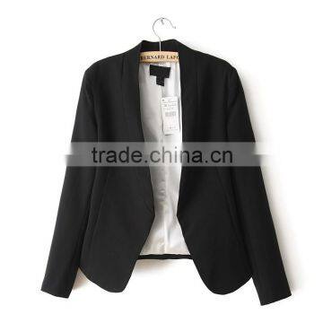 L019 Wholesale Woman Plain Jacket 2016 Latest Fashion Designer Blazer Jacket