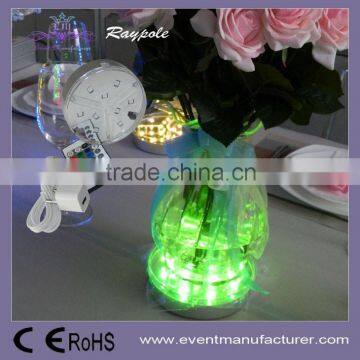 Round 4 Inch Colorful Led Centerpiece Light Base for Wedding Decoration photo-4