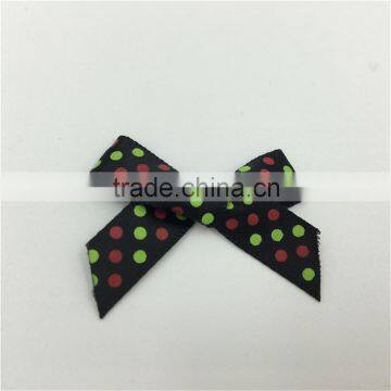 Dot Print Polyester Ribbon Bow For Clothing photo-2