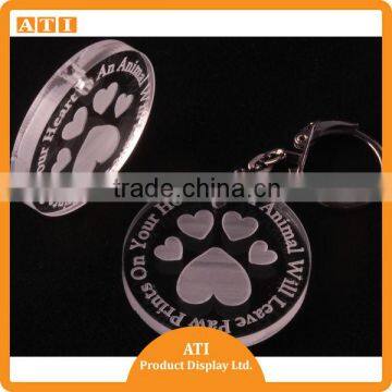 Hot sale New products 2015 custom acrylic keychain, plastic blank keychain wholesale