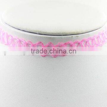 2015 New colorful handmade tattoo elastic choker necklace