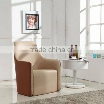 beige leather tub sofa chair